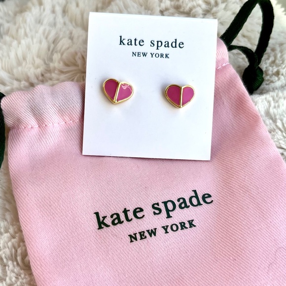 kate spade Jewelry - Kate Spade Heritage Spade Small Heart Stud Earrings with Dustbag